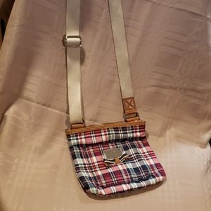 Tommy Hilfiger Red and Blue Plaid Crossbody (bin 5)